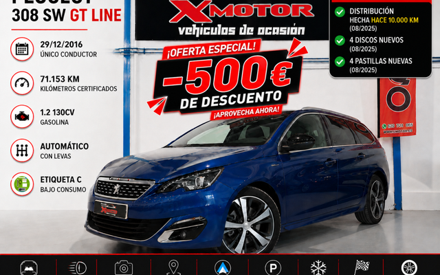 PEUGEOT 308 308 1.2 PureTech S&S GT Line EAT6 130