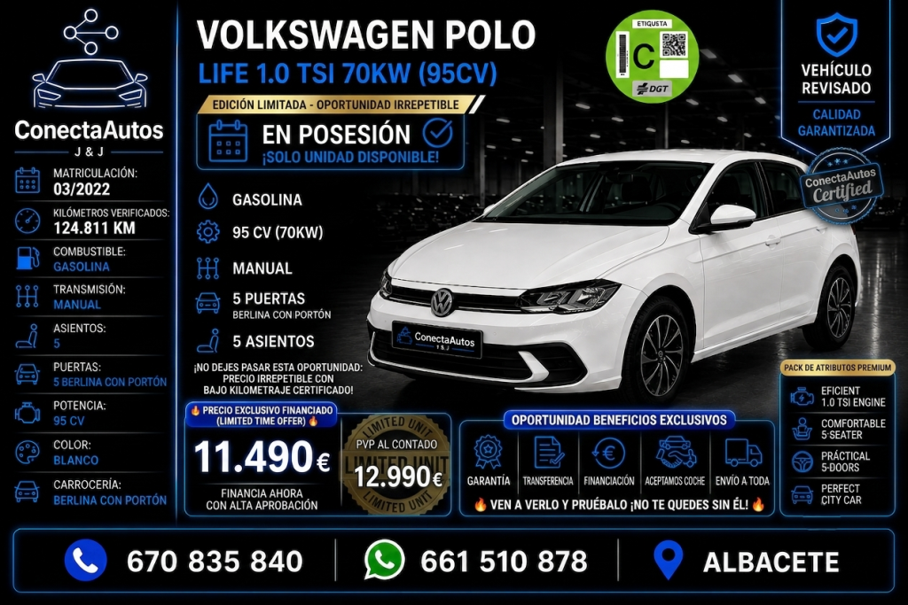VOLKSWAGEN Polo Polo 1.0 TSI Life 70kW